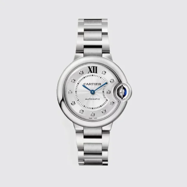 Cartier Ballon Bleu Silver Diamond Dial
