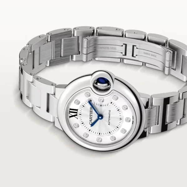 Cartier Ballon Bleu Silver Diamond Dial