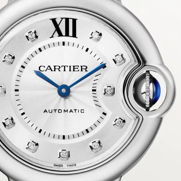 Cartier Ballon Bleu Silver Diamond Dial