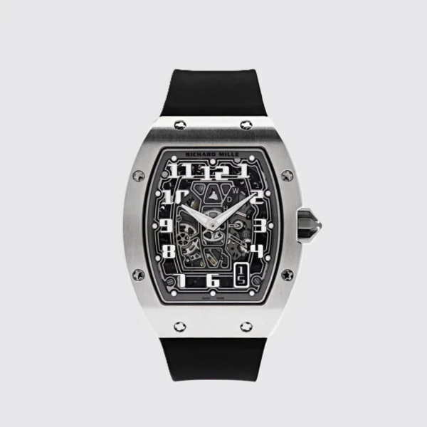 Richard Mille RM 67-01 Silver Case Black Strap (2) Richard Mille RM 67-01 Silver Case