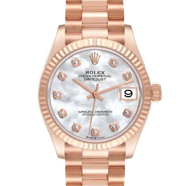 Rolex Datejust Rose Gold Diamond Dial