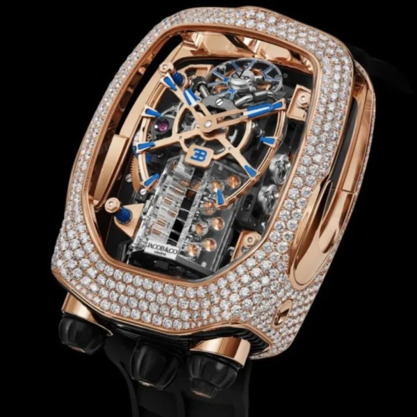 Jacob & Co Bugatti Chiron Baguette Gold Diamonds
